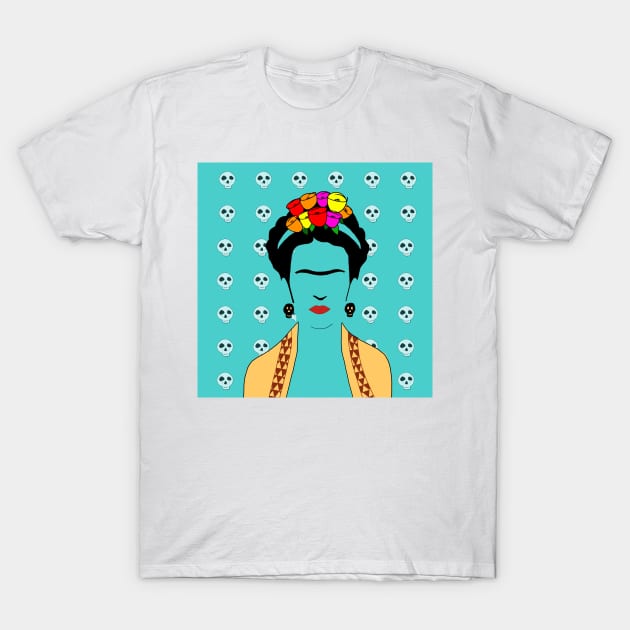 Frida Kahlo DOD T-Shirt by lilyvtattoos